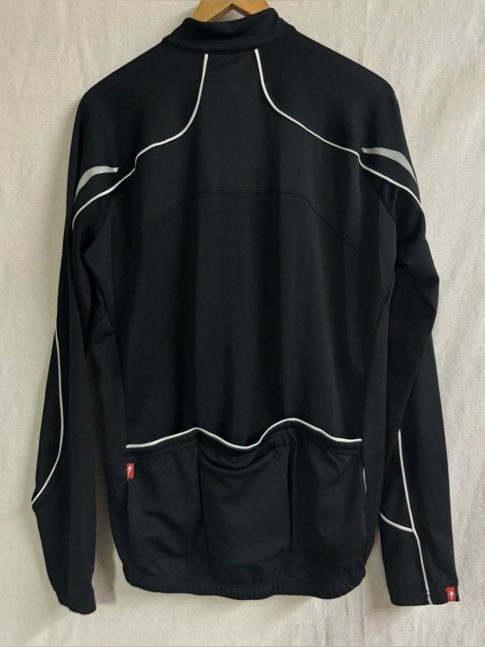 Specialized Men’s XL Black Full Zip Cycling Jacket Reflective Rear Pockets
